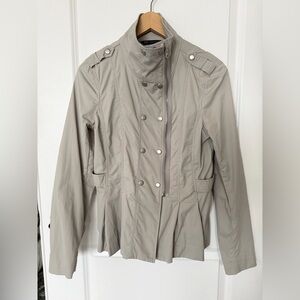 Armani Exchange Women's Medium Chic Double Breasted Snap Zip Utility Coat Jacket